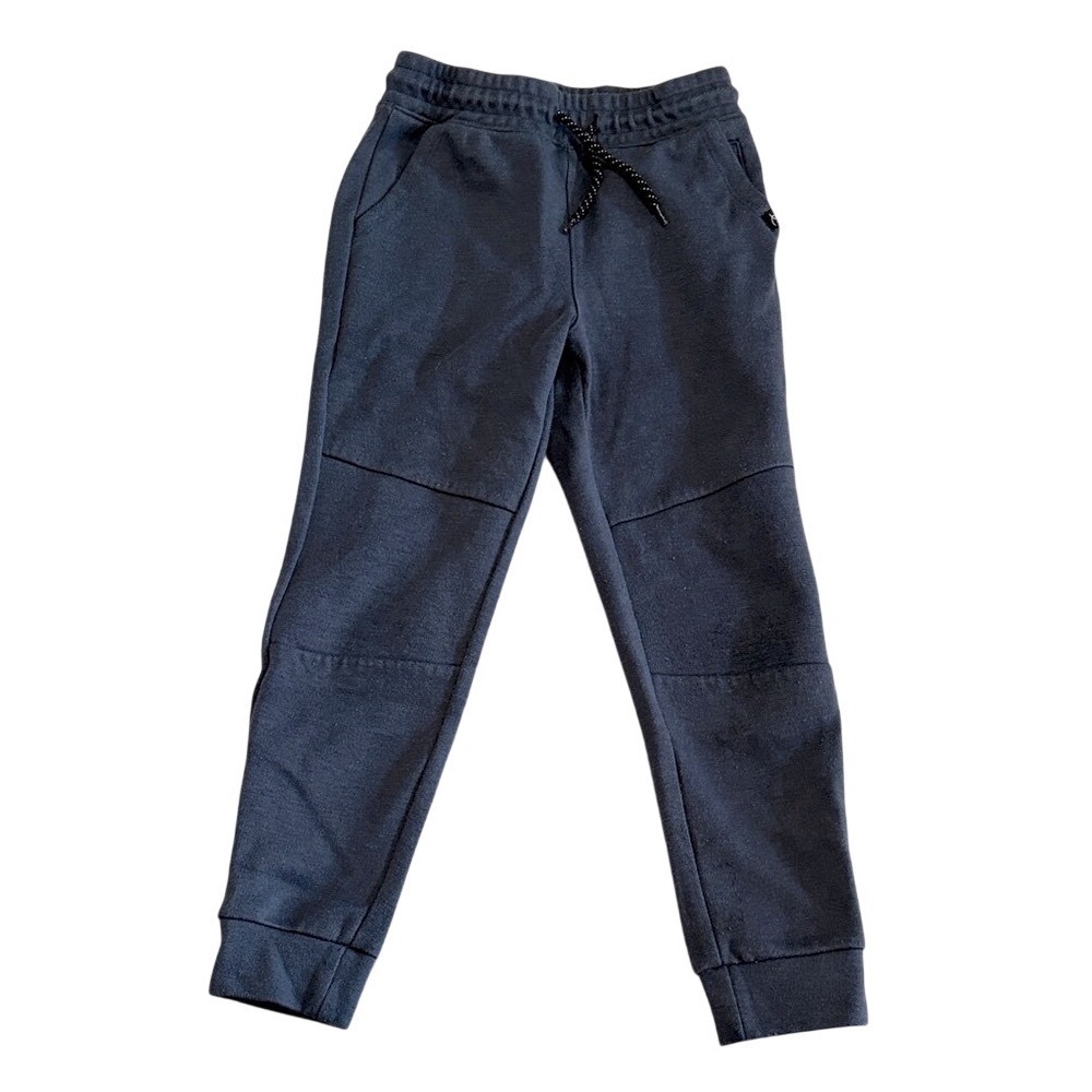 Kids Dark Gray Jogger Pants Athletic Sweatpants Drawstring Waist 7-8 Medium